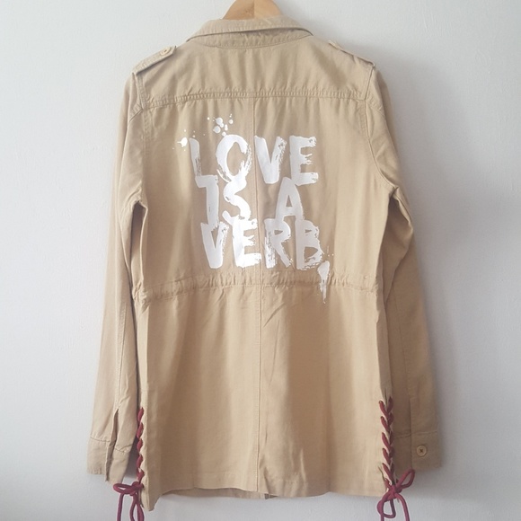 Peace Love World Jackets & Blazers - NWT PEACE ♥ WORLD "LOVE IS A VERB" JUSTINE JACKET